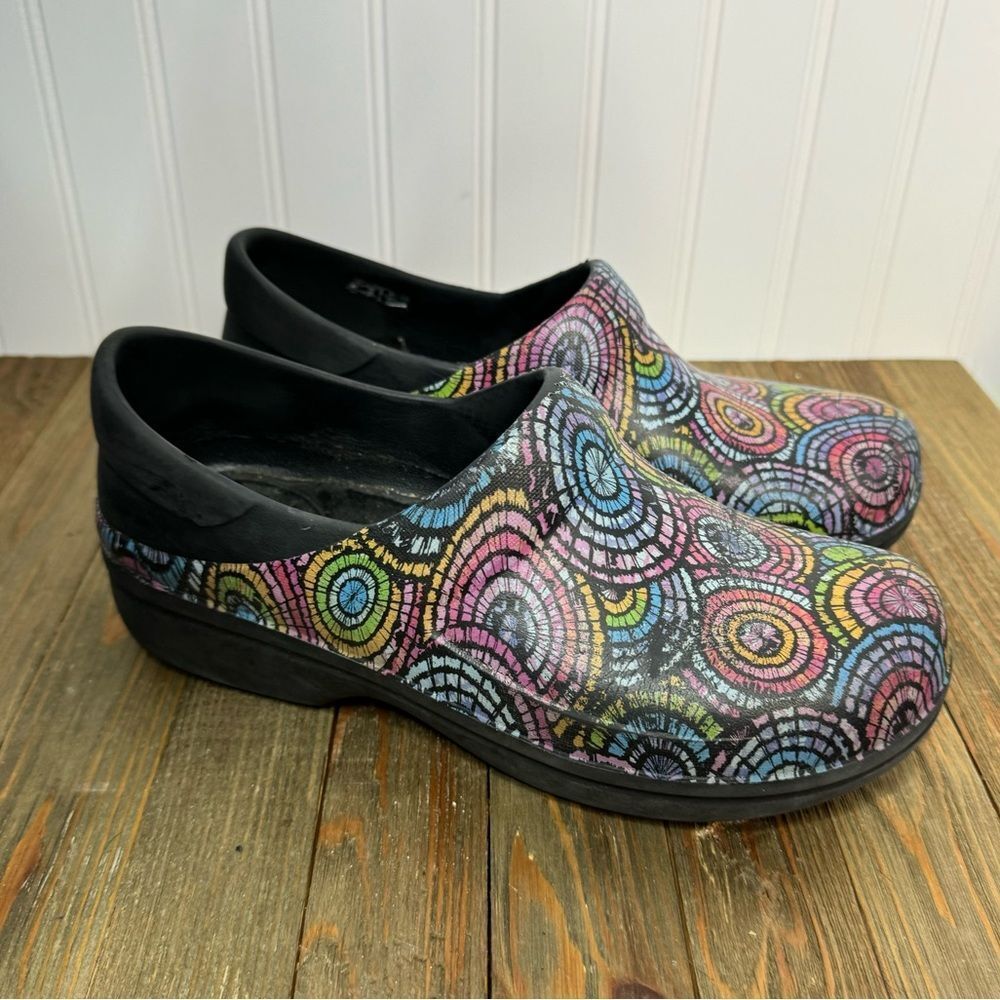 Crocs Clogs 9 Women Neria Pro Li Colorful Swirls Slip-resistant